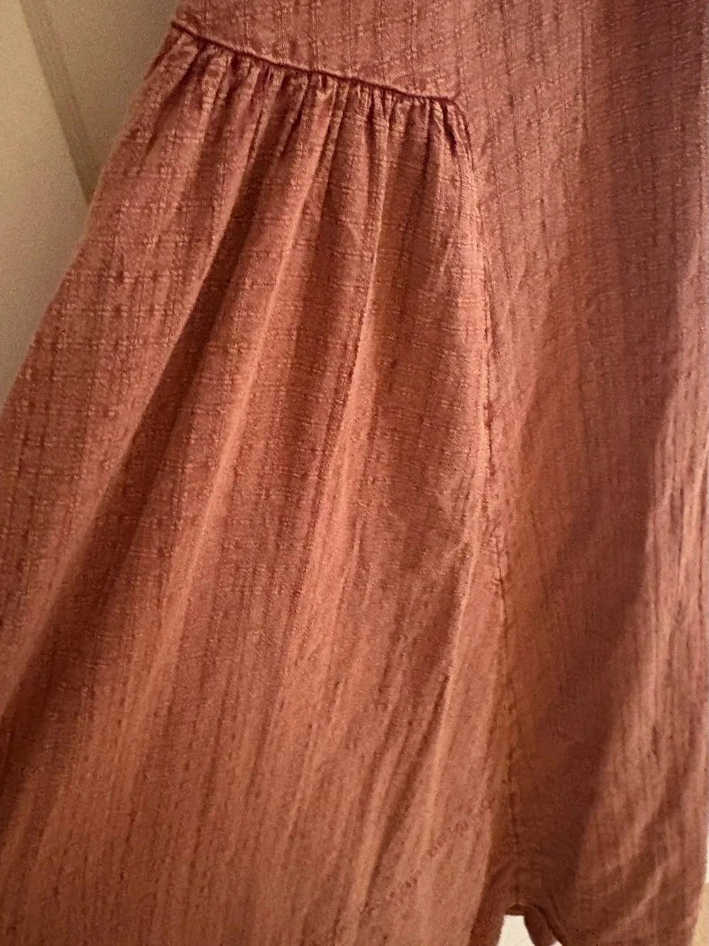 FREE PEOPLE S Small Mind Over Matter brick, red halter tie back maxi dress - Picture 9 of 9